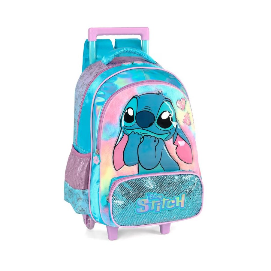 Mochila de Rodinha Stitch Happy Em Plush
