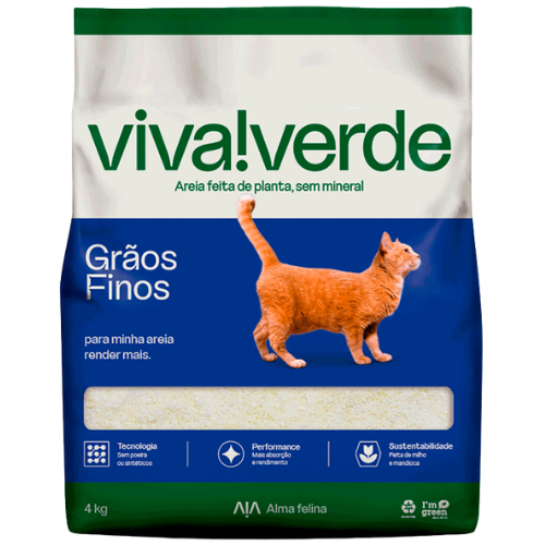 Areia Higiênica Para Gatos Viva Verde 4kg –