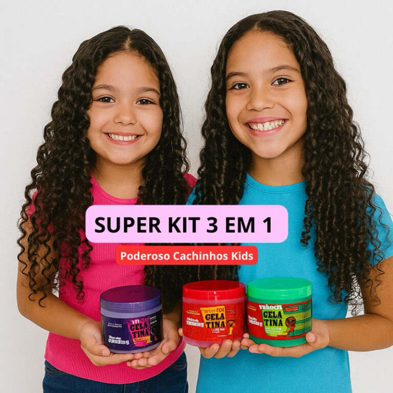 KIT 3 EM 1 Gelatina Ativadora Kids 500g Poderosos 