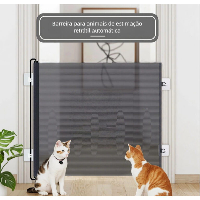 Grade de proteção para pets retrátil, sem estre