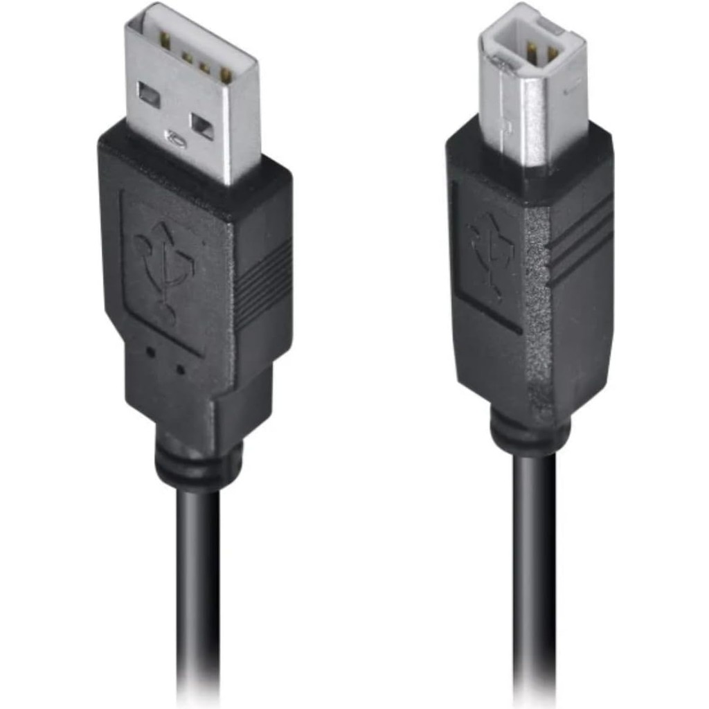 Cabo USB 2.0 para Impressora Scanner e Multifuncional – Alta Velocidade 480 Mbps Conexão A Macho x B