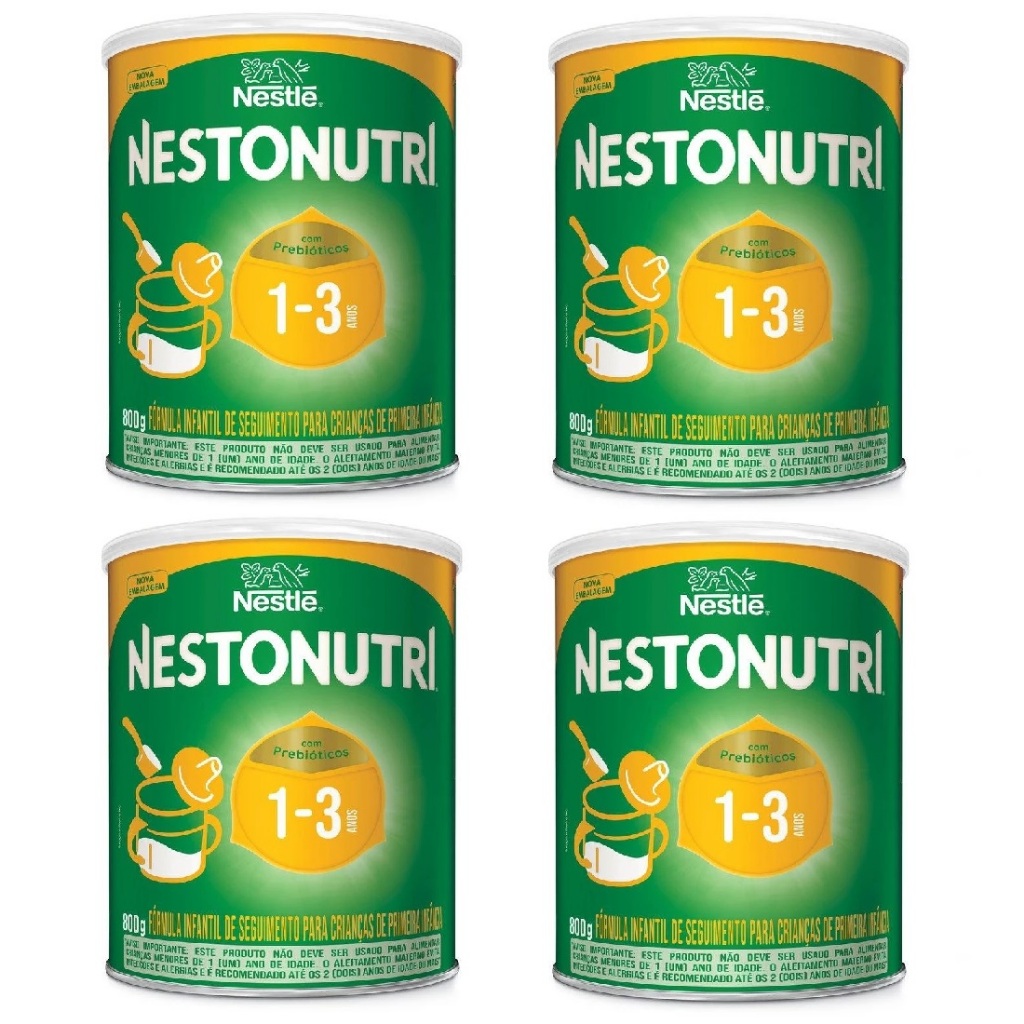 kit 4 Latas NESTONUTRI 1 a 3 Anos 800g