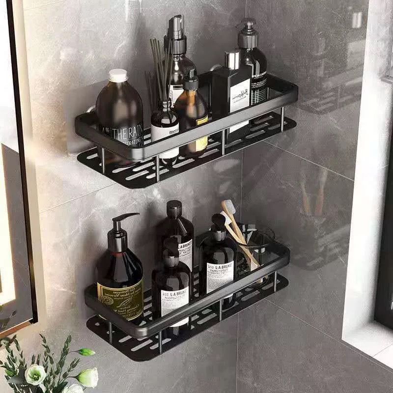 1/2 Suporte de Canto e Reta Porta Shampoo Prateleira Para Banheiro Organizador com Adesivo