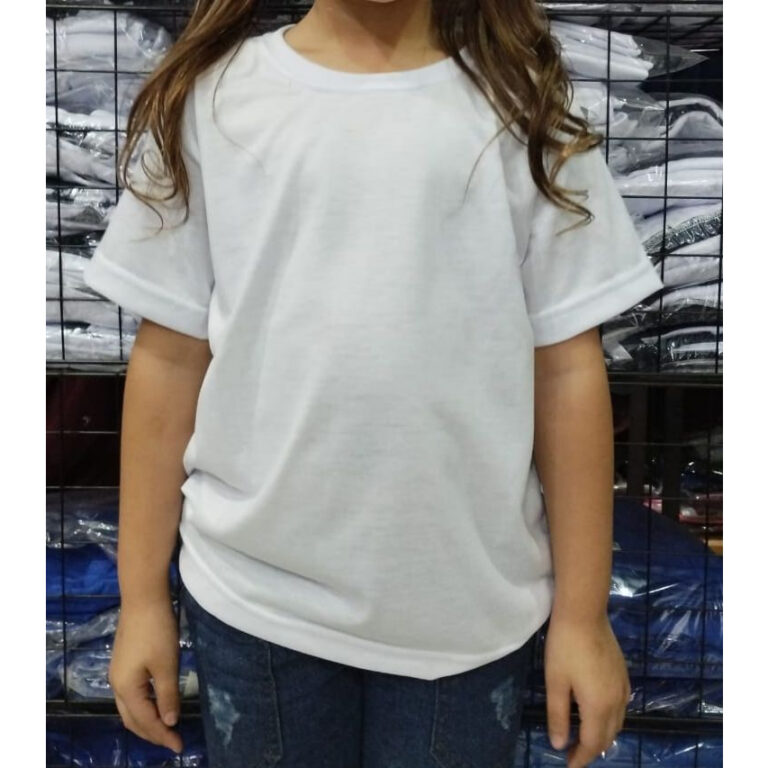 Camiseta Infantil/Juvenil Unissex Branca Lisa Para