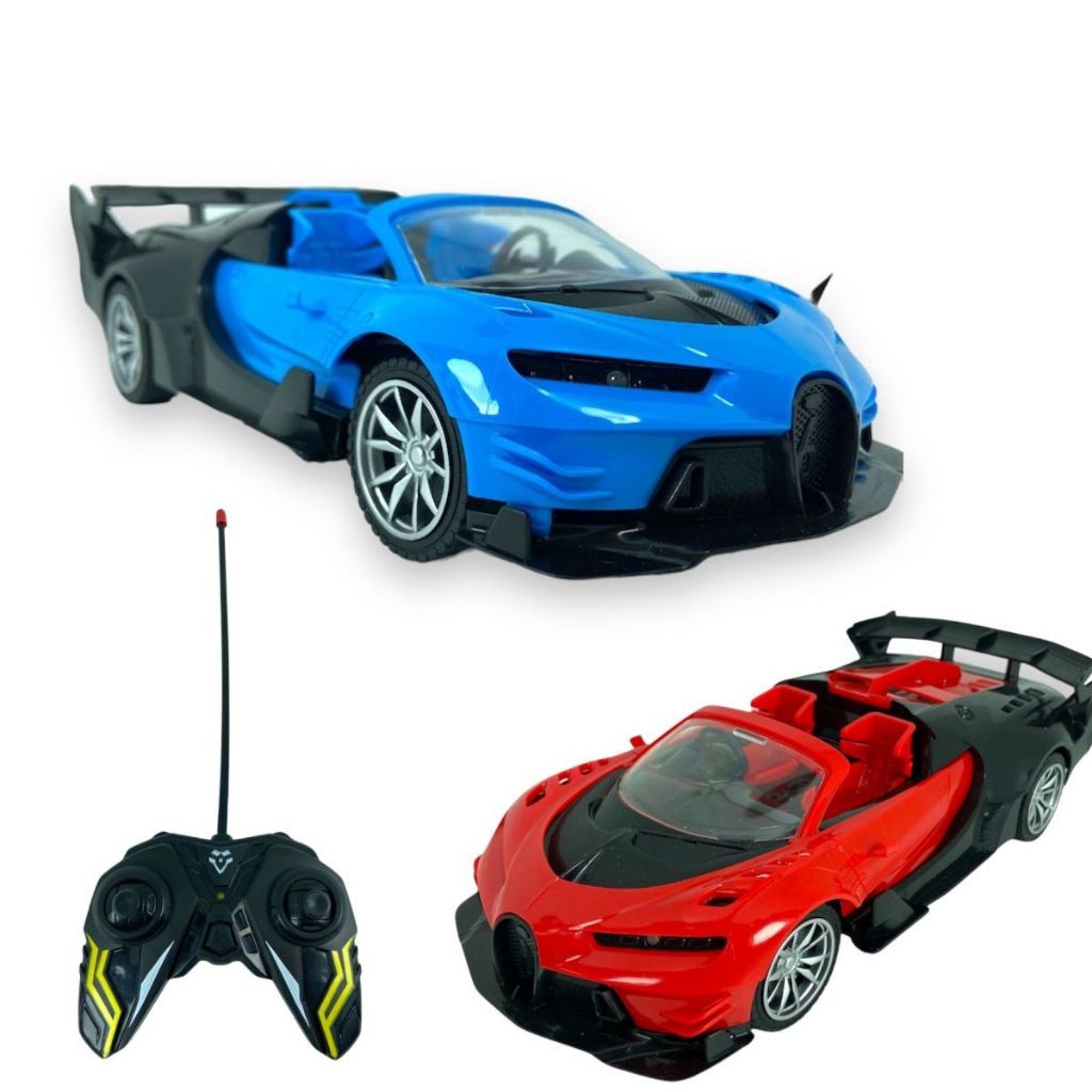 Brinquedo Carrinho de Controle Remoto Esportivo Sem Fio Rápido Acende Farol Ferrari Bugatti