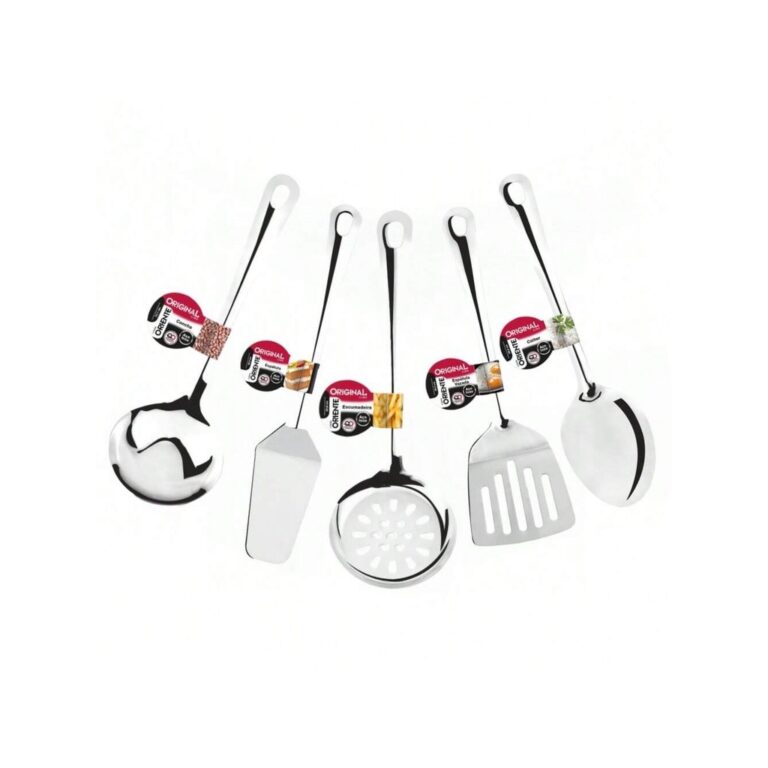 Conjunto 5 Peças Kit Cozinha Utensílios Inox  Pr