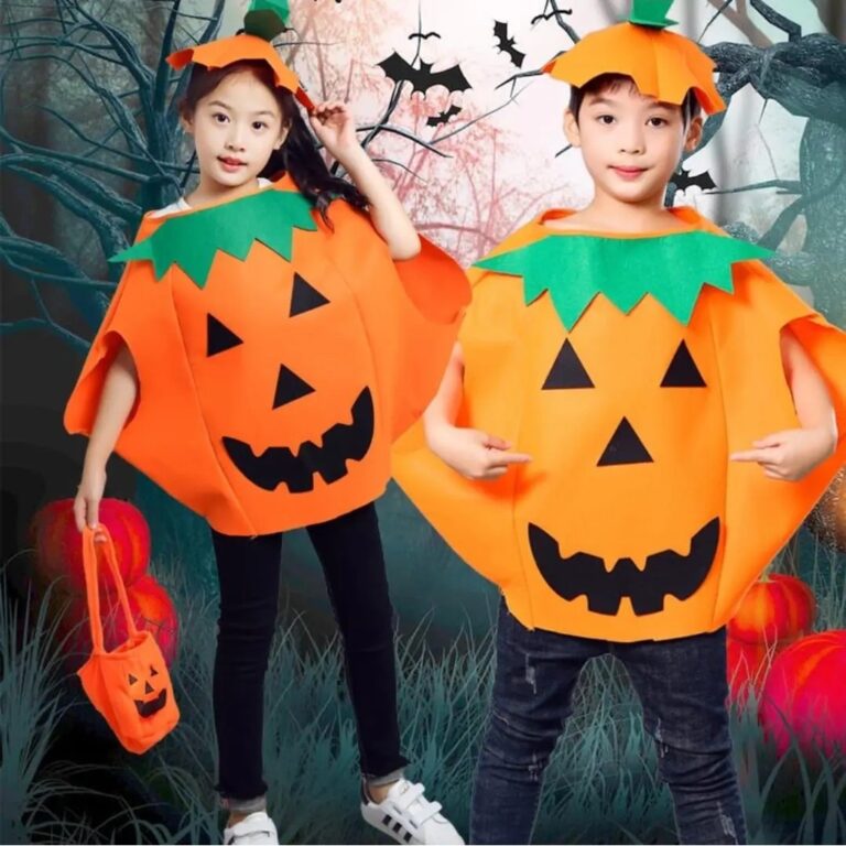 Fantasia Infantil Abóbora C/ Chapéu Halloween Di
