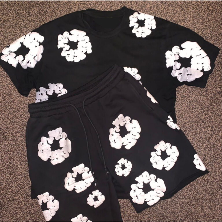 Conjunto Camiseta e Bermuda Streetwear Flores R