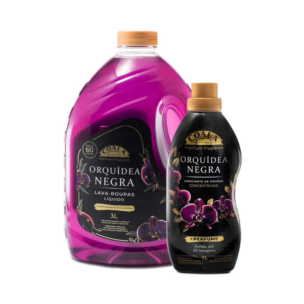 Kit Coala Laundry Orquídea Negra – 1 lava Roupas 3L +1 Amaciante1L