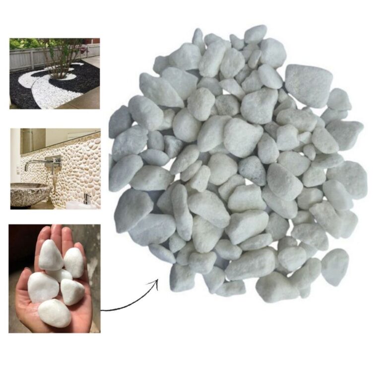Pedra Seixo Branco Dolomita 2kg a 10kg  Decoraçã