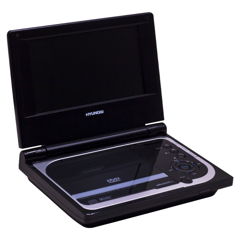 Reprodutor DVD Player Portatil Hyundai HY-9921PDVD Com Tela 7 USB SD MMC Recarregável