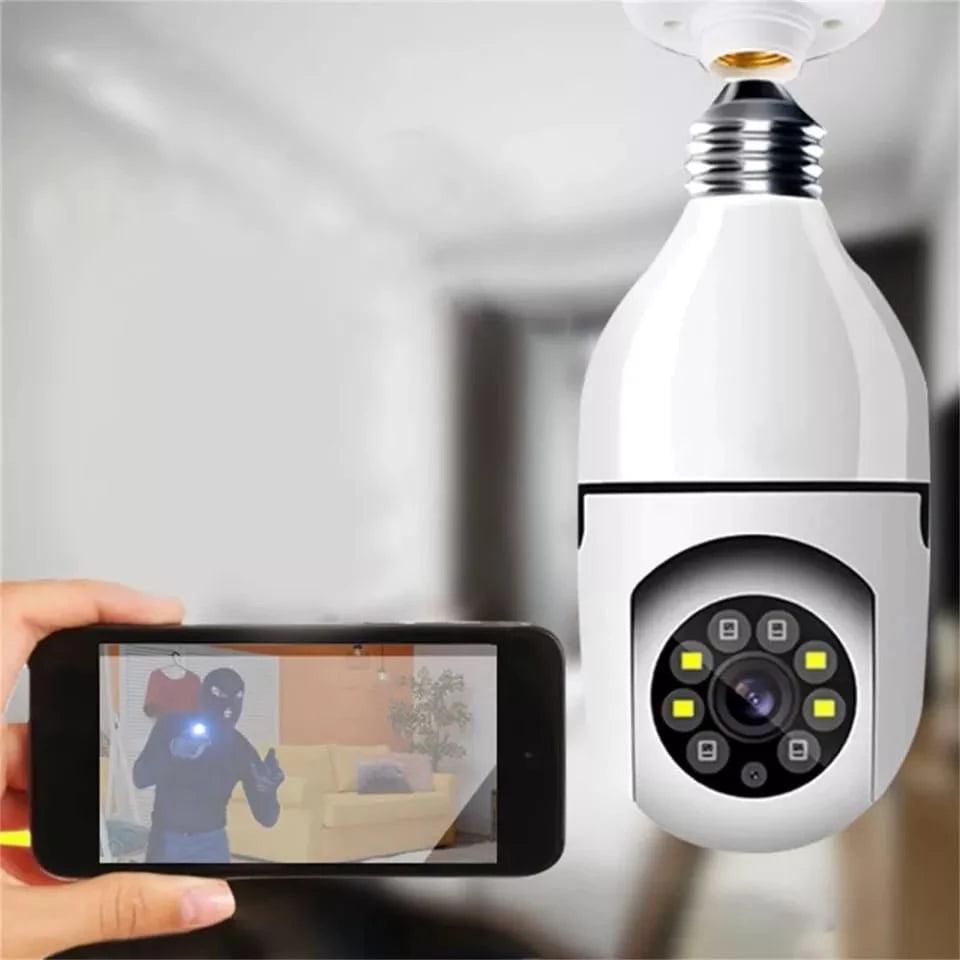Câmera Lâmpada Wi-Fi 360° FullHD com Visão Noturna, Áudio Bidirecional e Alerta em Tempo Real