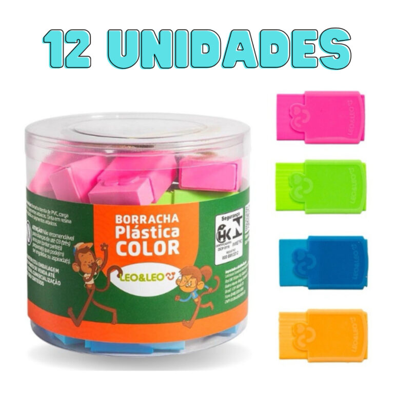 Borracha Plástica Color  Com Capinha LeoEleo-kit 