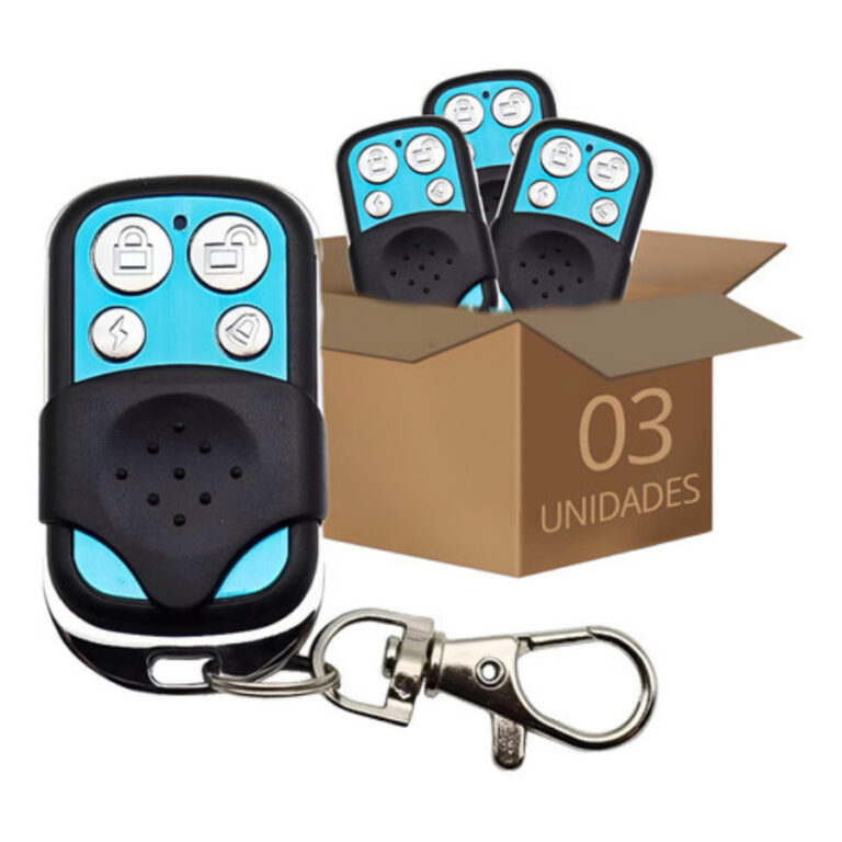 Kit 3 Controles Remoto Compatível 433Mhz Portão 