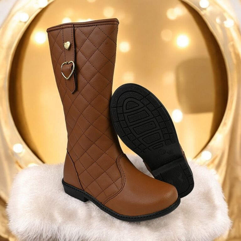 Bota Infantil Cano Alto Coturno Menina Fleca Matel