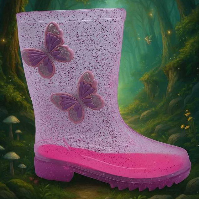 Galocha Kids Menina Duas Borboletas Happy Kids