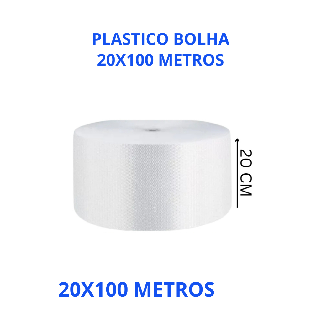 Plástico Bolha 20×100 – Bobina Embalar ENVIO EM 24 HORAS
