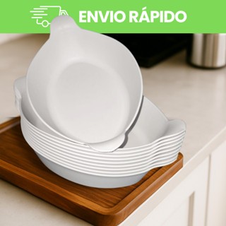 Kit 20 Petisqueira Barquinha Canoa Branca Plástic