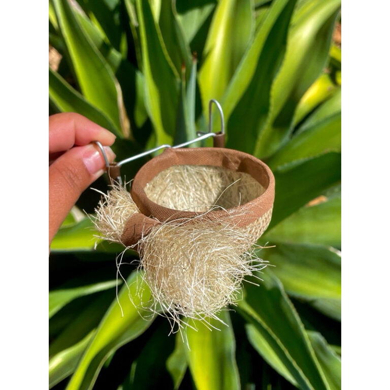 Ninho para coleiro papa capim Juta C/Fibra de sisa