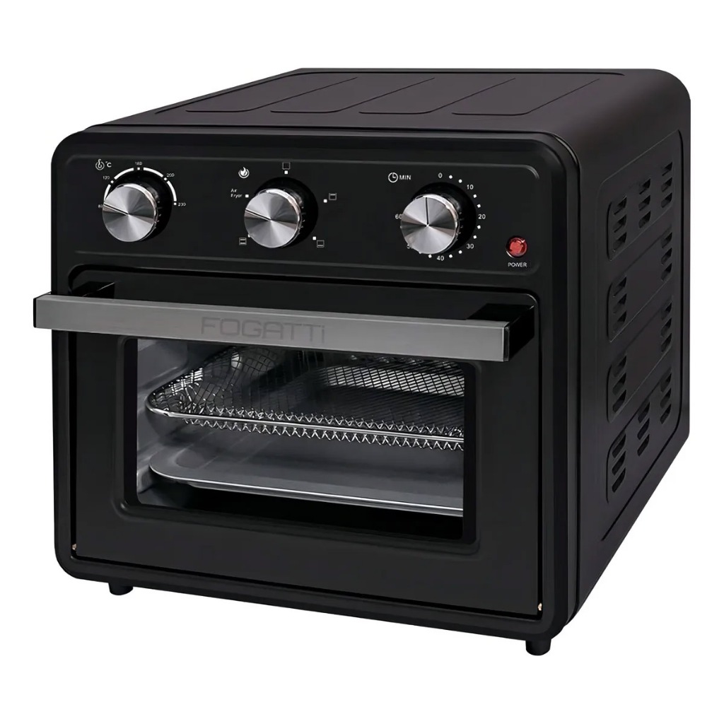 Forno Air Fryer De Bancada Com 22 Litros Fogatti Preto