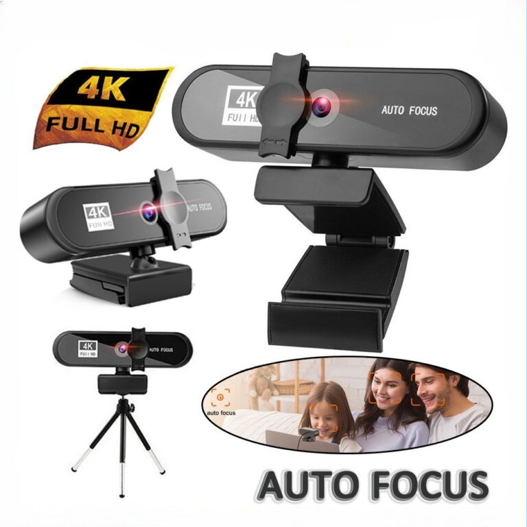 4K Webcam Mini Câmera 2K Full HD Com Microfone Au