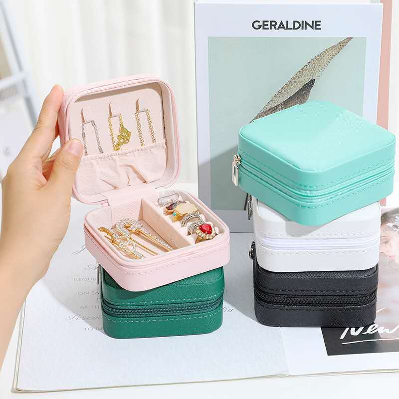 kit3/6/9pcs Bolsa de viagem portátil porta-joias/caixa de armazenamento/carteira/anel/colar