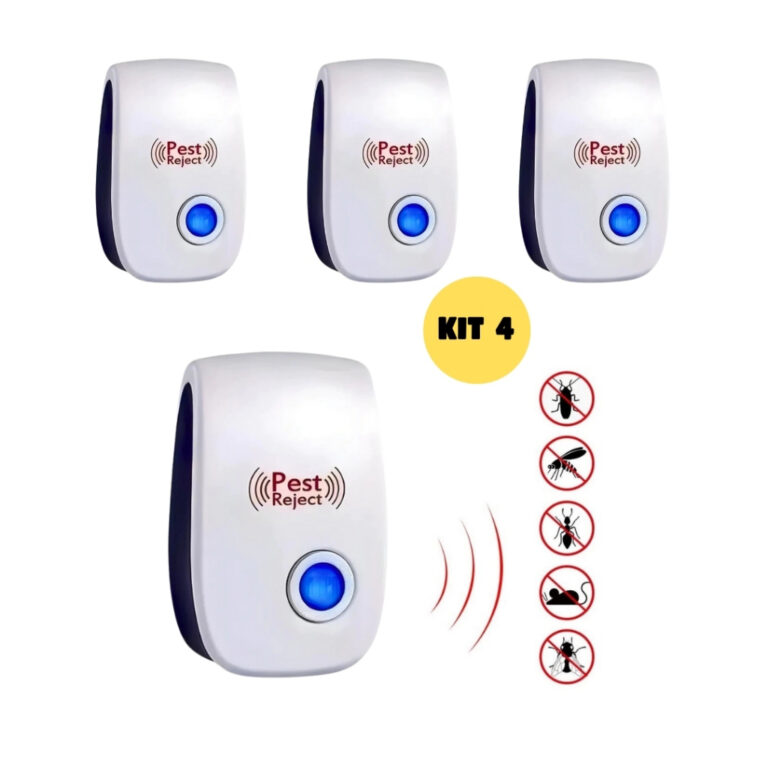 KIT Repelente Eletrônico Ultrassônico Mosca Pern