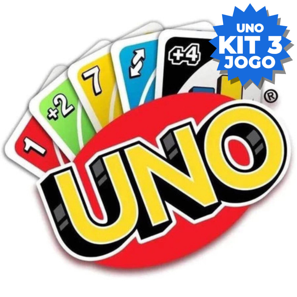 Kit 3, 2 ou 1 Unidade Jogo Uno Original Mattel Diversão Para Toda Família D