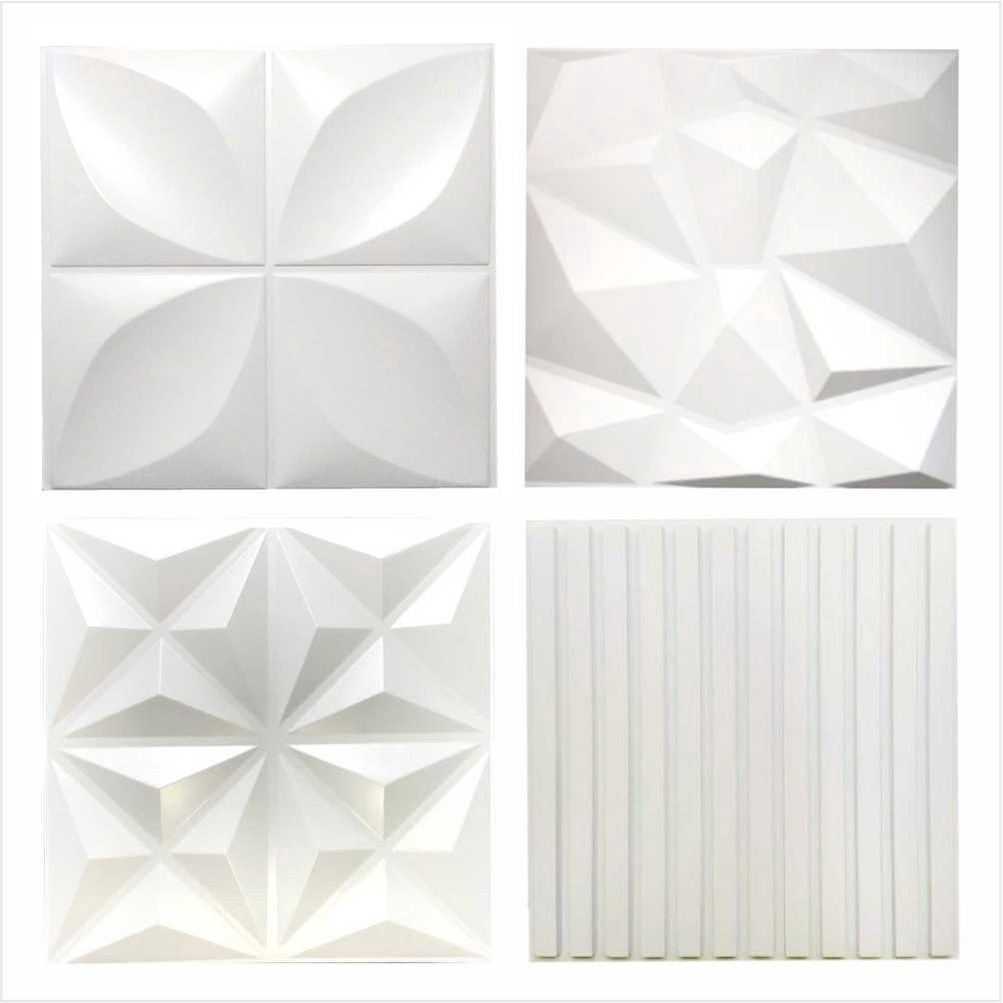 Kit Placas PVC 3D Decoração Revestimento de Parede 25×25 cm