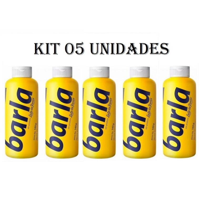 Kit 5 Talco Antisséptico Barla Perfumado em Frasc