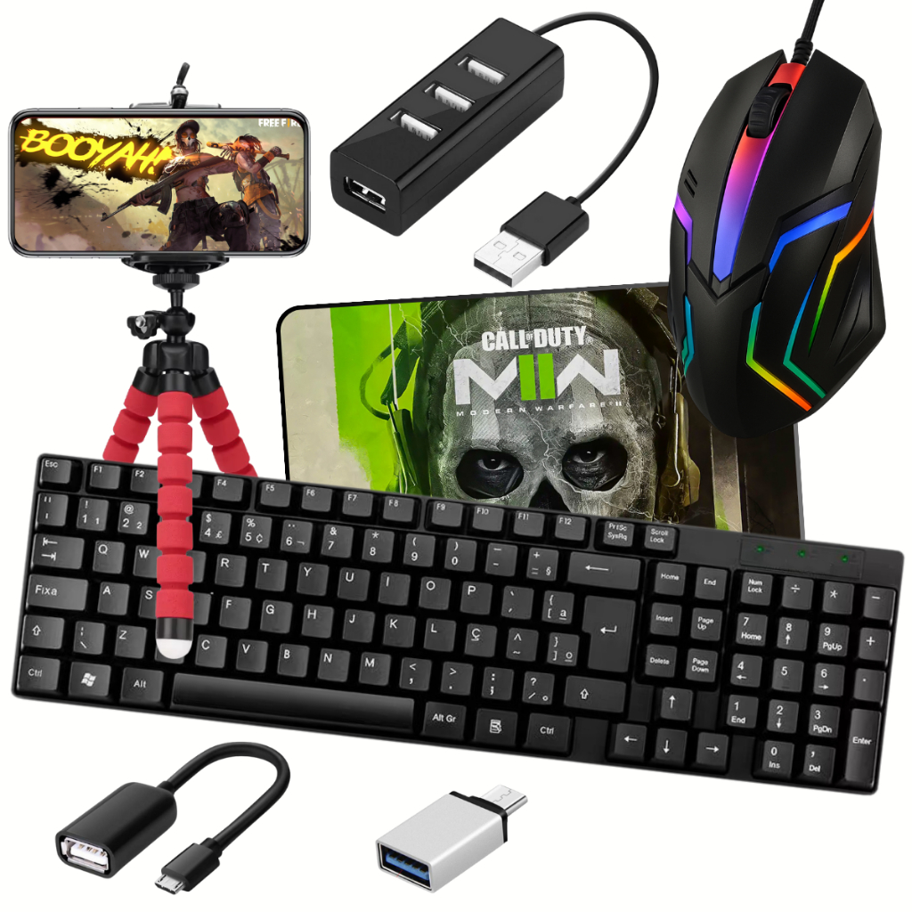 Kit Mobilador Gamer Completão Mobilador Teclado Mouse