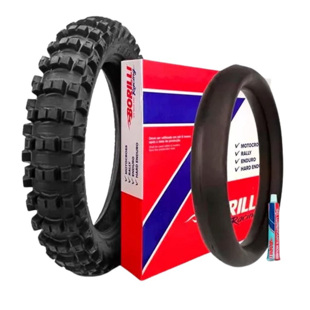 Kit pneu 110/100-18 B007 INFINITY EXC – BORILLI + MOUSSE