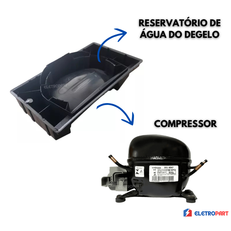Bandeja Evaporação De Água Embraco Compressor Geladeira 326065990