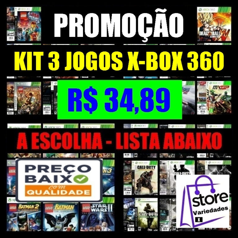Kit C/ 1 – 3 – 5 Jogos P/ X-BOX 360 In