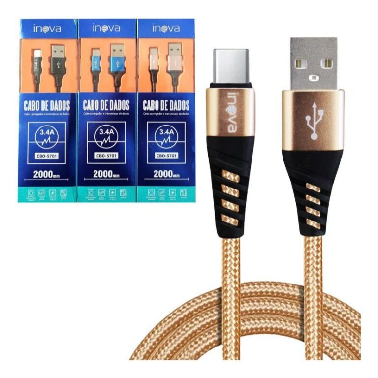 Kit 3 Cabo Tipo C Usb Carregador Ultra Rápido 2 m