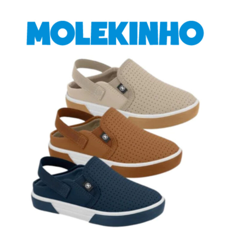 Tênis Molekinho Infantil Meninos Calce Fácil Con