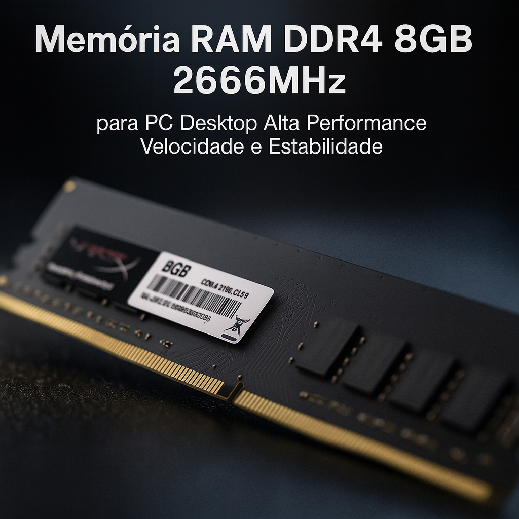 Memória RAM DDR4 8GB 2666MHz para PC Desktop Alta Performance Velocidade e Estabilidade