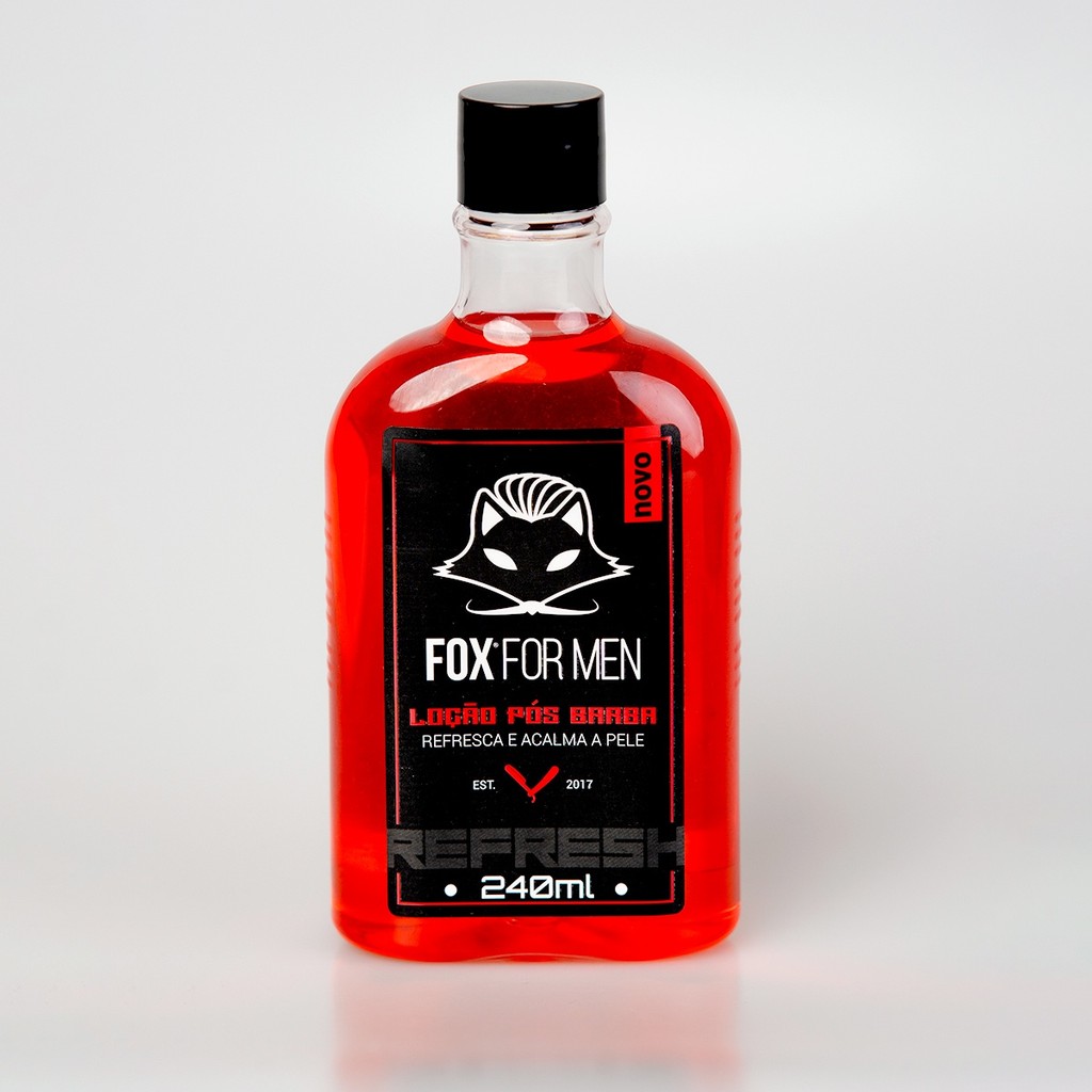 LOCAO POS BARBA 240ML – FOX FOR MEN (VERMELHA)