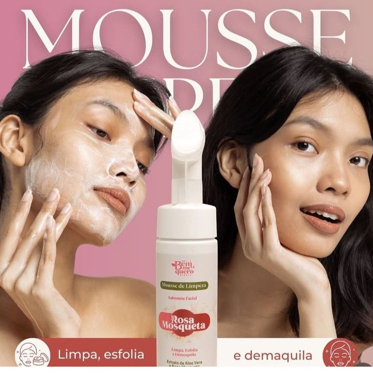 Sabonete Facial Com Aplicador Mousse de Limpeza fa