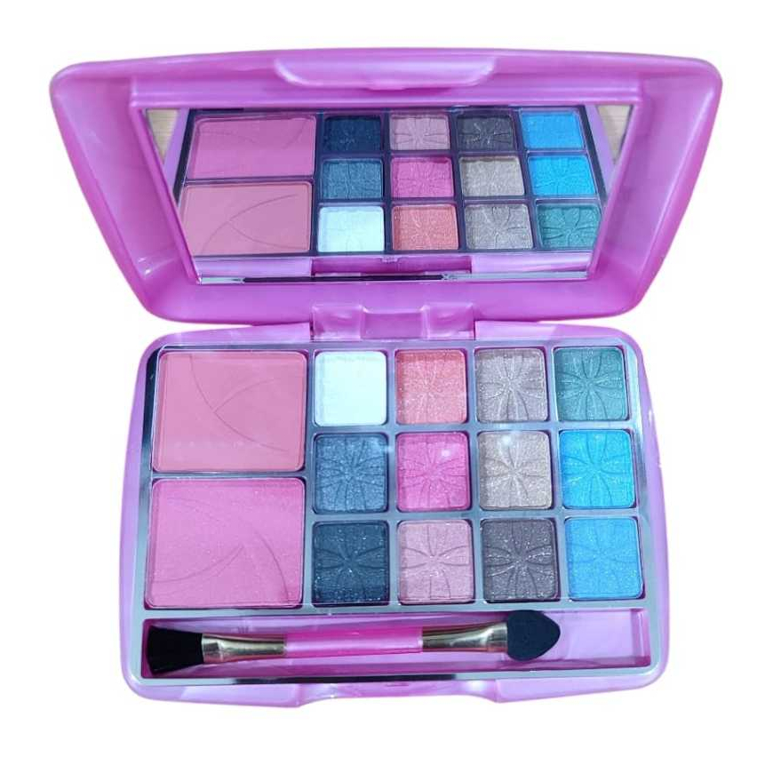 Paleta Sombra + Blush TEG Cores Vivas Cintilante Estojo Tango