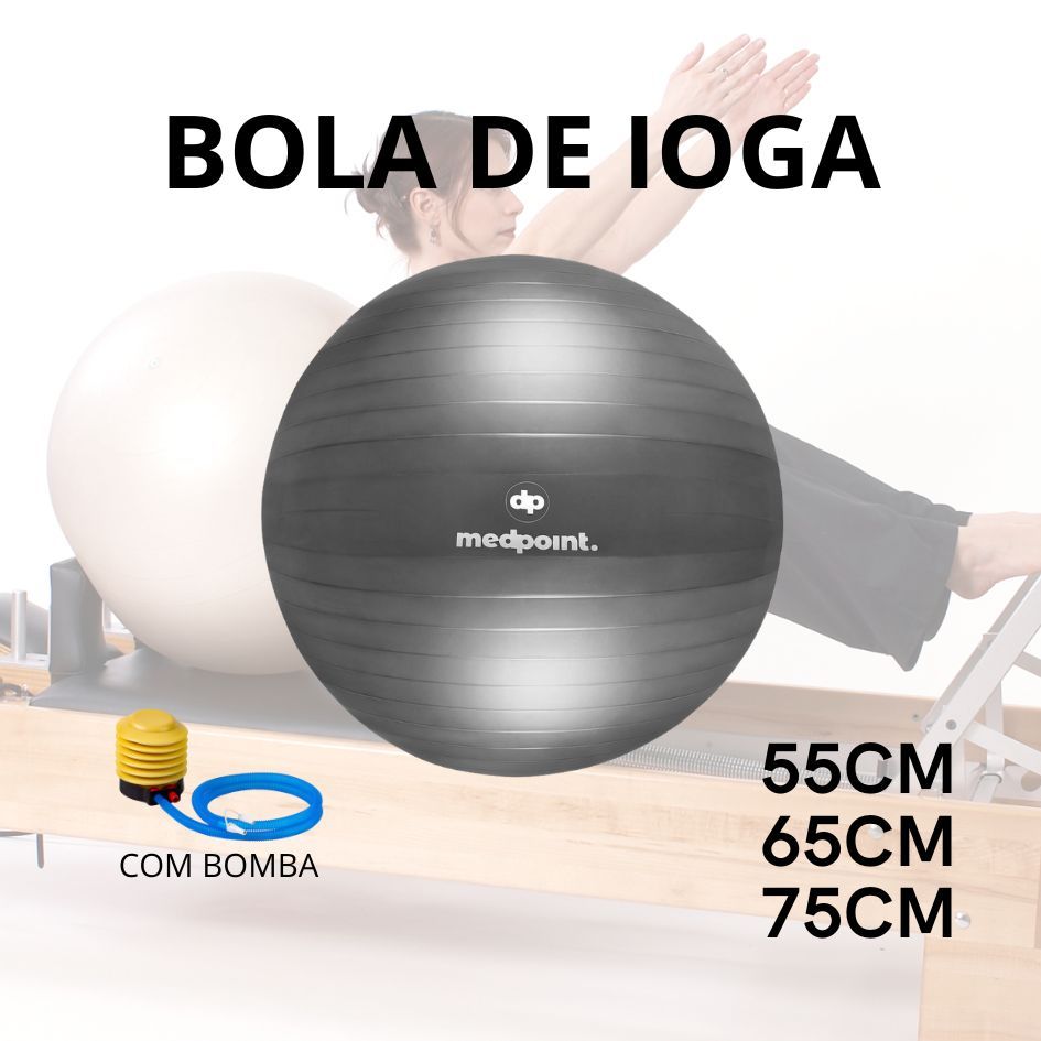 Bola Suiça ioga 55cm 65cm 75cm Yoga abdominal Pilates Ginastica Academia Gymball fisioterapia – Esco