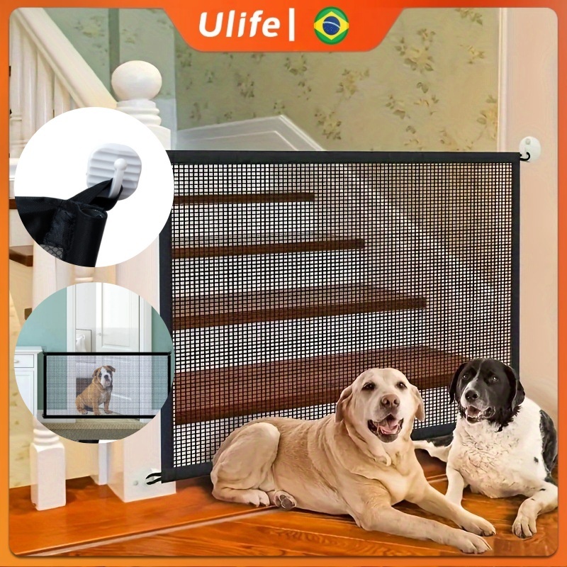 Cerca para Cachorro e Criança Tela Grade de Proteção para Porta e Escada Removível