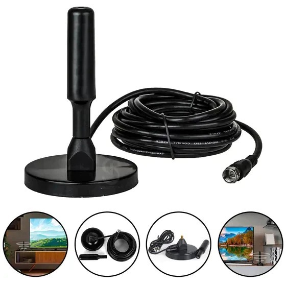 Antena Digital HDTV Interna Sinal Tv Com 3/5 Metro