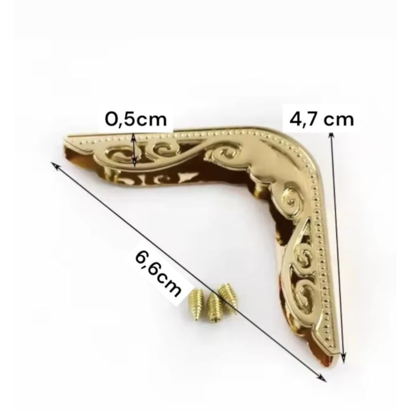 Cantoneira de Metal para Bolsas  trabalhadas (o par)