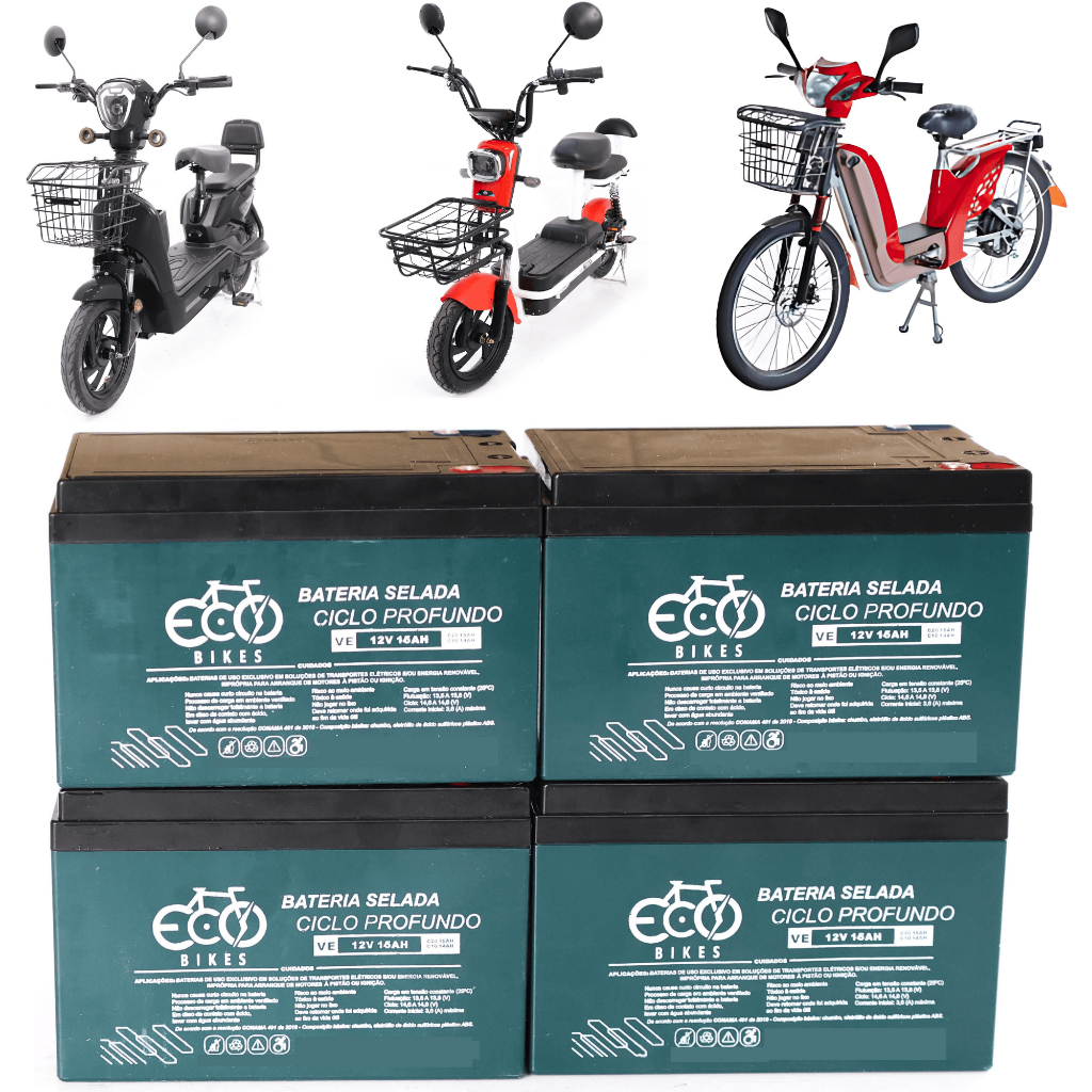 Bateria 12v 15ah – Sousa Ecobikes Bicicleta Elétrica Scooter