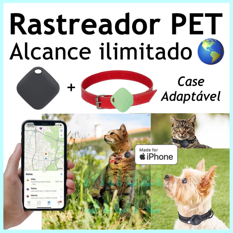 Rastreador PET iPhone Android Localização Global