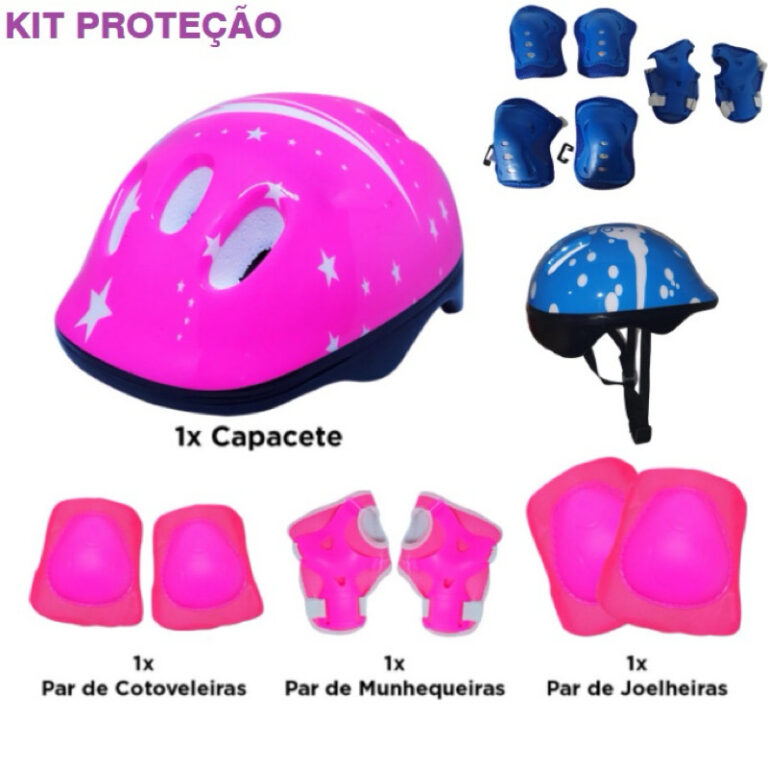 kit de Proteção Infantil Para Patins, Patinete, 