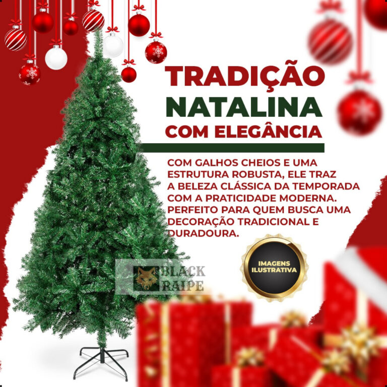 Árvore de natal verde tradicional pinheiro cheia 