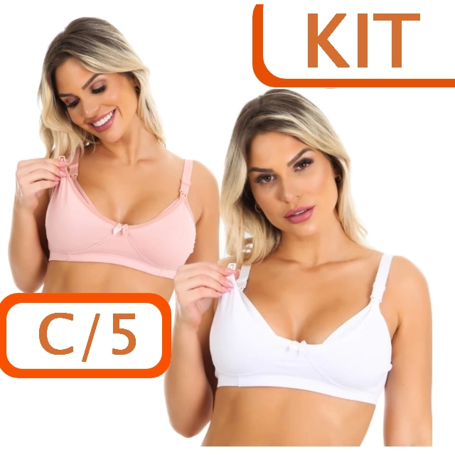 KIT 3 Sutiãs Amamentação Grávida Sutian Refor�