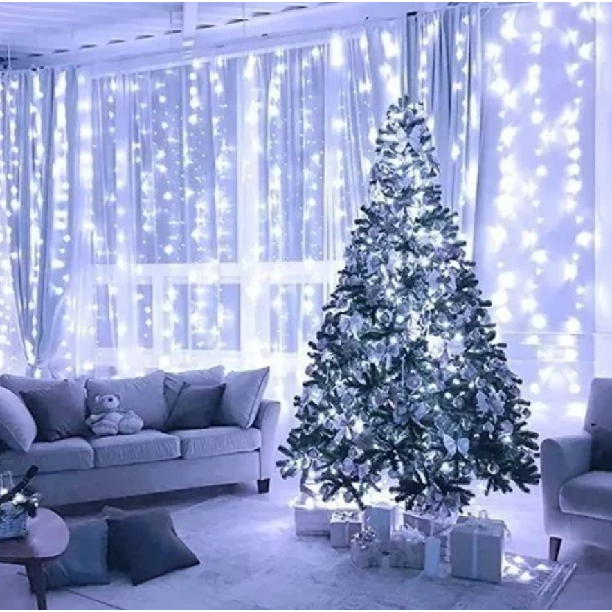 Cortina 300 Leds 3×2 3×3 3×4 Metros Festa Casamento Eventos Natal Branco Quente / Frio Colorido